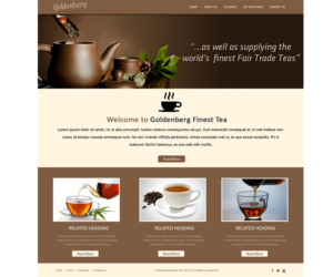 Diseño Web por kranthi.siriit para Goldenberg Finest Tea | Diseño: #7119551