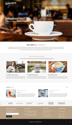 Diseño Web por pb para Goldenberg Finest Tea | Diseño #7123196
