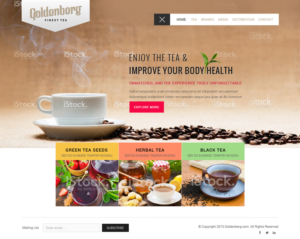 Diseño Web por Sujit Banerjee para Goldenberg Finest Tea | Diseño: #7129068