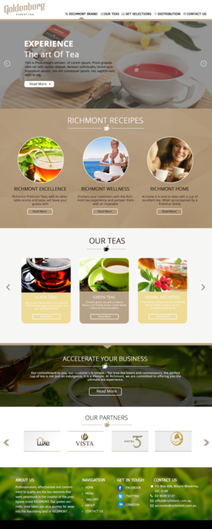 Diseño Web por Saurabh para Goldenberg Finest Tea | Diseño #7146940