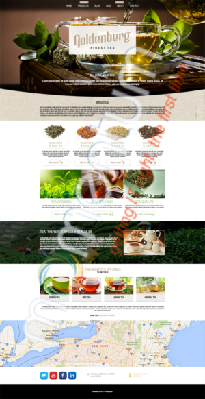 Diseño Web por Grewal para Goldenberg Finest Tea | Diseño #7119751