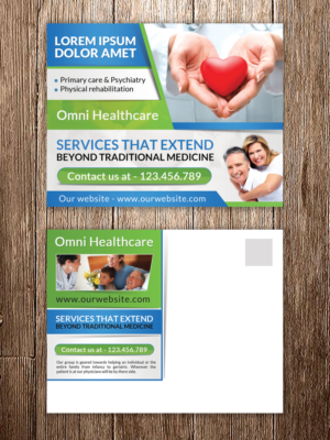 Design de Carte Postale par debdesign pour Omni healthcare  | Design : #7122436