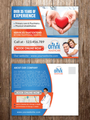Design de Carte Postale par debdesign pour Omni healthcare  | Design : #7250488