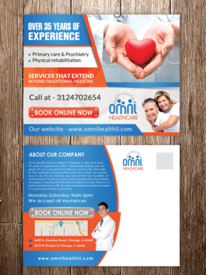 Design de Carte Postale par debdesign pour Omni healthcare  | Design : #7282750