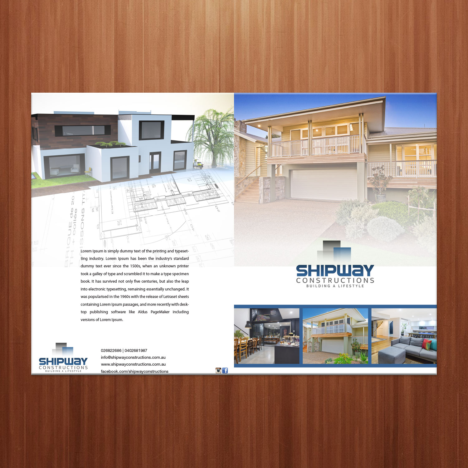 Brochure Design by theblueart for Shipway Constructions | Design #11866389
