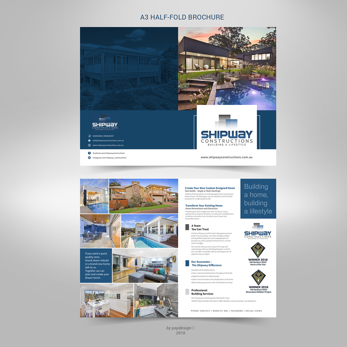 Brochure Design by popdesign¤ for Shipway Constructions | Design #12198451