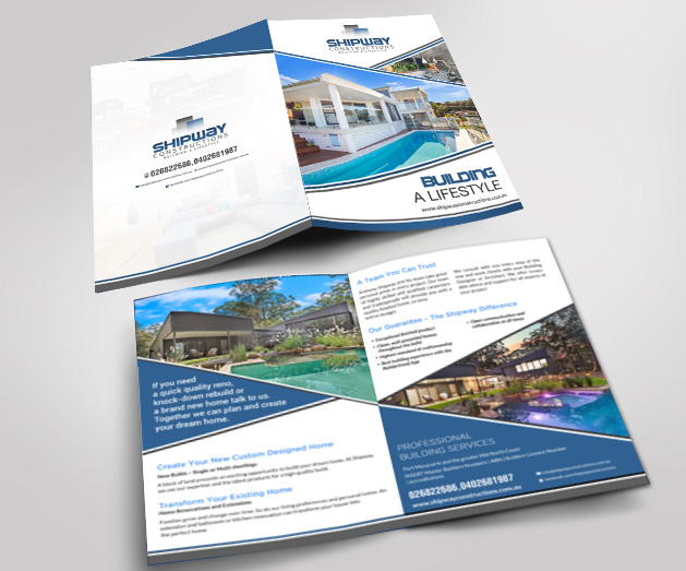 Diseño de Brochure por creative.bugs para Shipway Constructions | Diseño #12104012