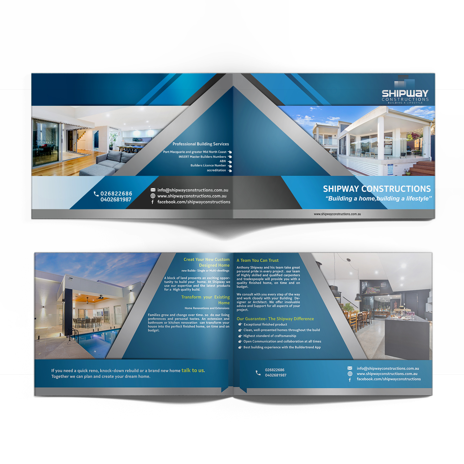 Brochure Design by SAI DESIGNS for Shipway Constructions | Design #11863587