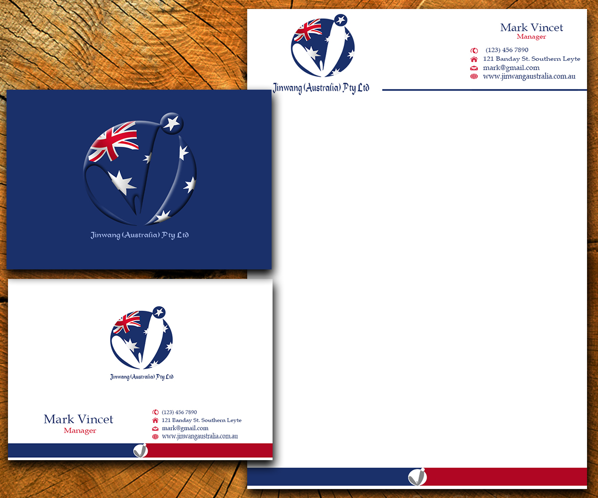 Diseño de Tarjeta de Presentación por khAng para Jinwang (Australia) Pty Ltd | Diseño #1815834