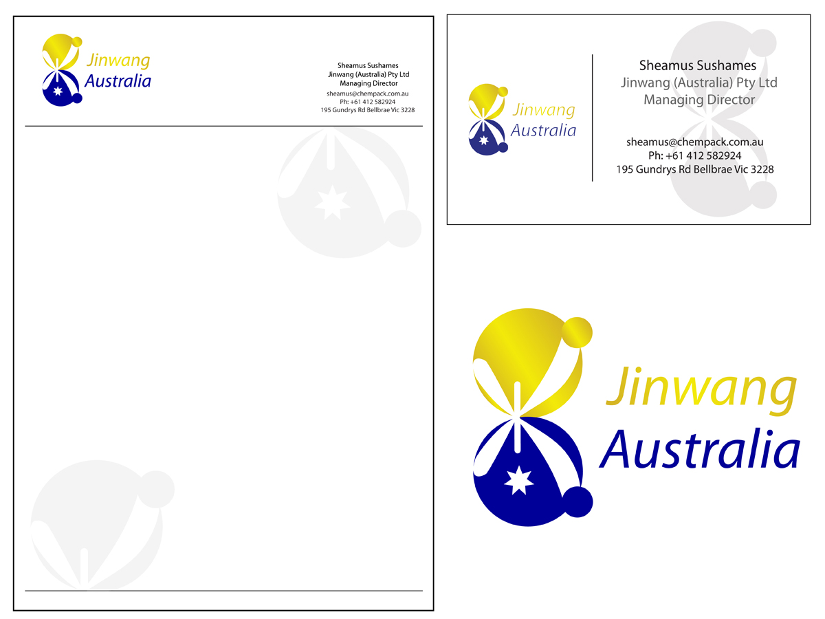 Diseño de Tarjeta de Presentación por Sandaru para Jinwang (Australia) Pty Ltd | Diseño #1828980