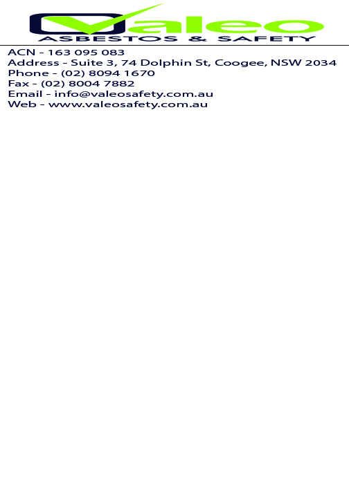 Letterhead Design by Exclusive4U for Valeo Asbestos & Safety | Design #1828546