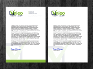 Letterhead Design by Atvento Graphics for Valeo Asbestos & Safety | Design: #1827327