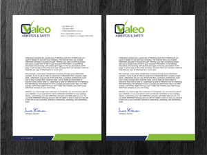 Letterhead Design by Atvento Graphics for Valeo Asbestos & Safety | Design: #1837428