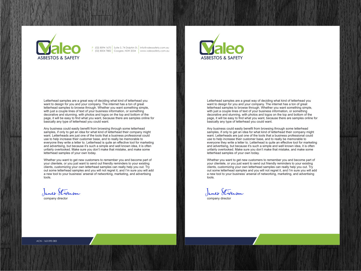 Design En-Tête par Atvento Graphics pour Valeo Asbestos & Safety | Design #1842773