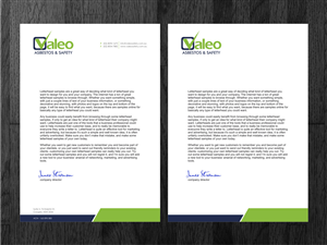 Letterhead Design by Atvento Graphics for Valeo Asbestos & Safety | Design: #1843048