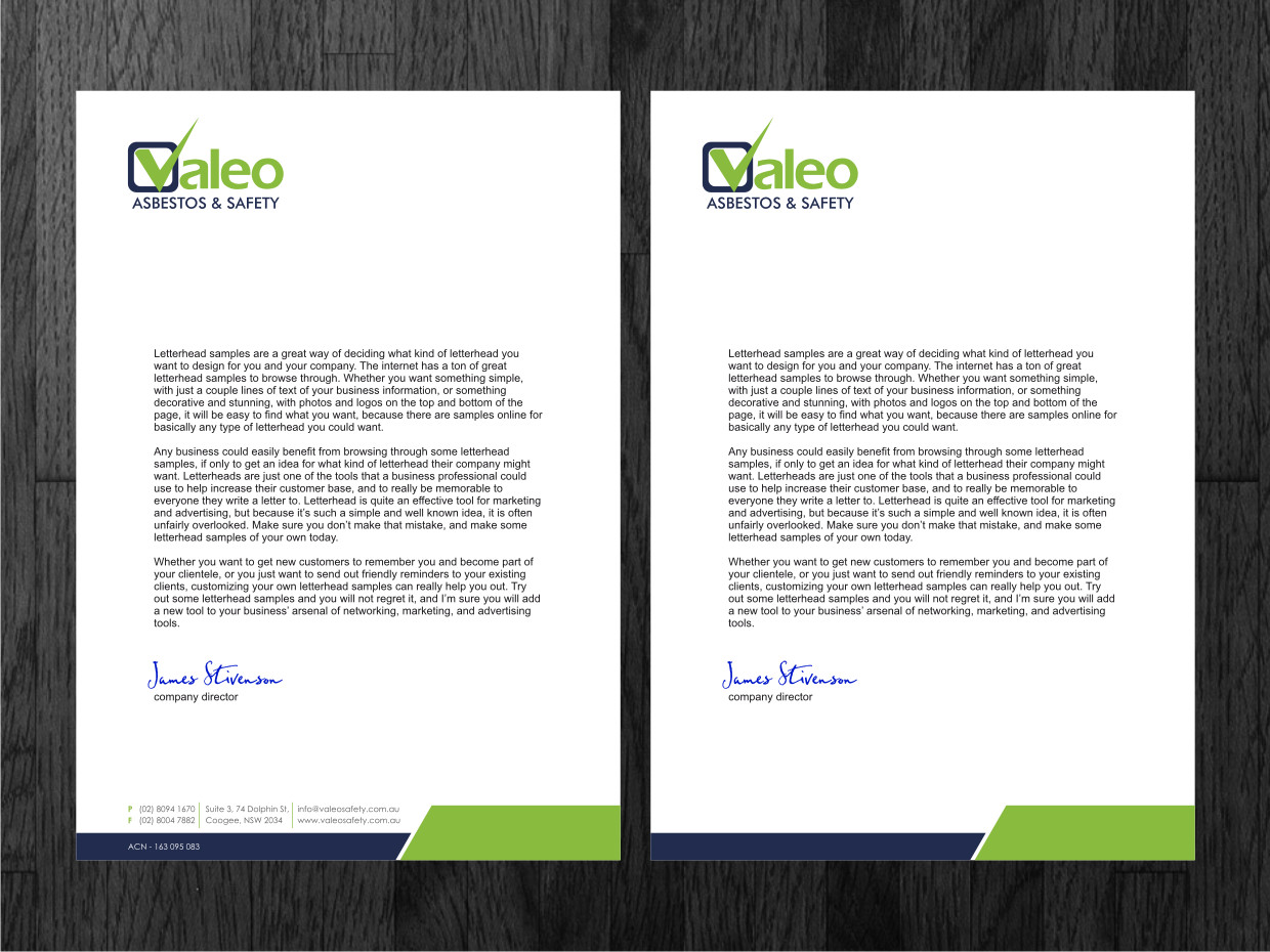 Design En-Tête par Atvento Graphics pour Valeo Asbestos & Safety | Design #1843165