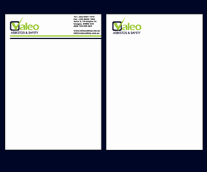 Letterhead Design by Joanna Popiolkiewicz for Valeo Asbestos & Safety | Design: #1819889
