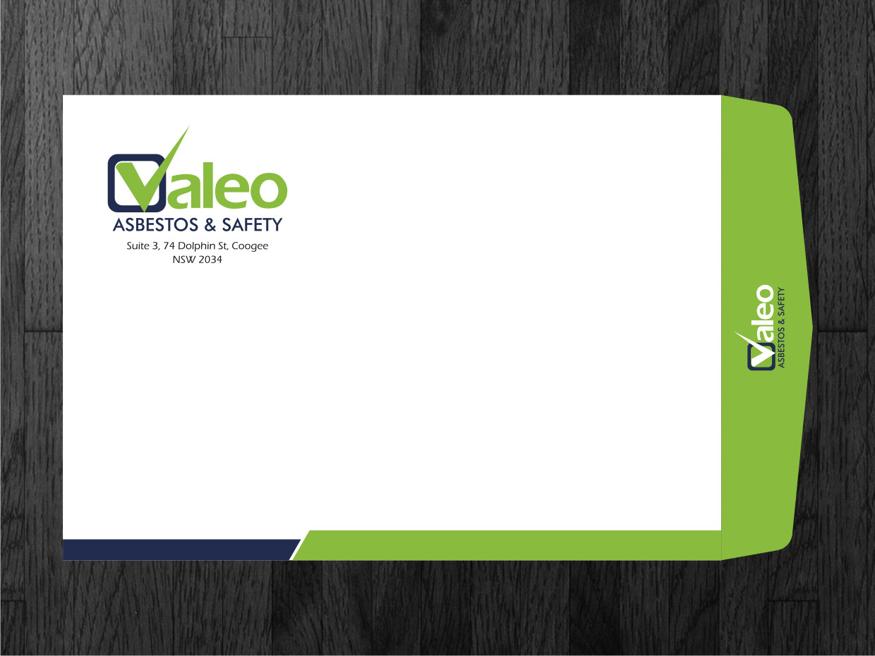 Envelope Design by Atvento Graphics for Valeo Asbestos & Safety | Design #1827394