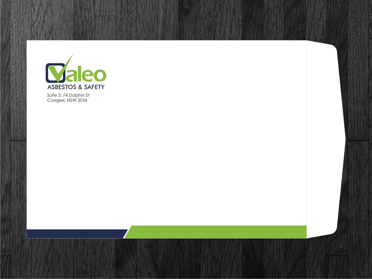 Envelope Design by Atvento Graphics for Valeo Asbestos & Safety | Design #1837422