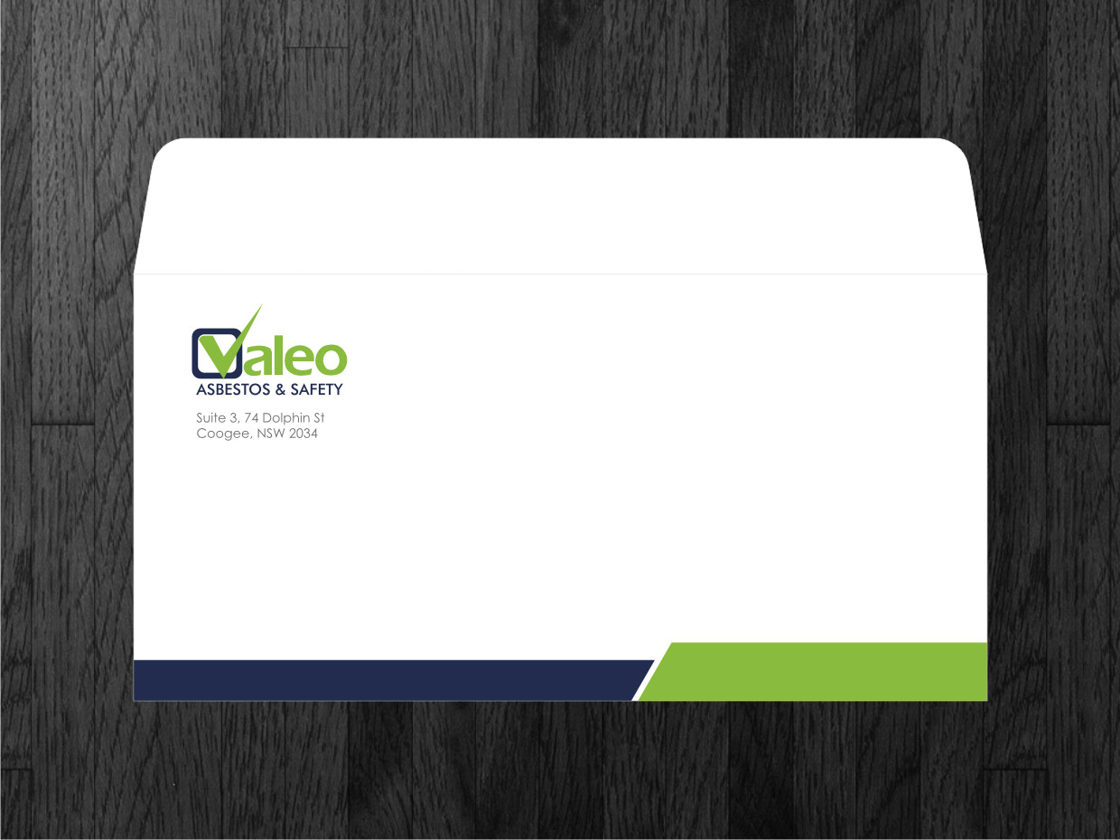 Envelope Design by Atvento Graphics for Valeo Asbestos & Safety | Design #1847638
