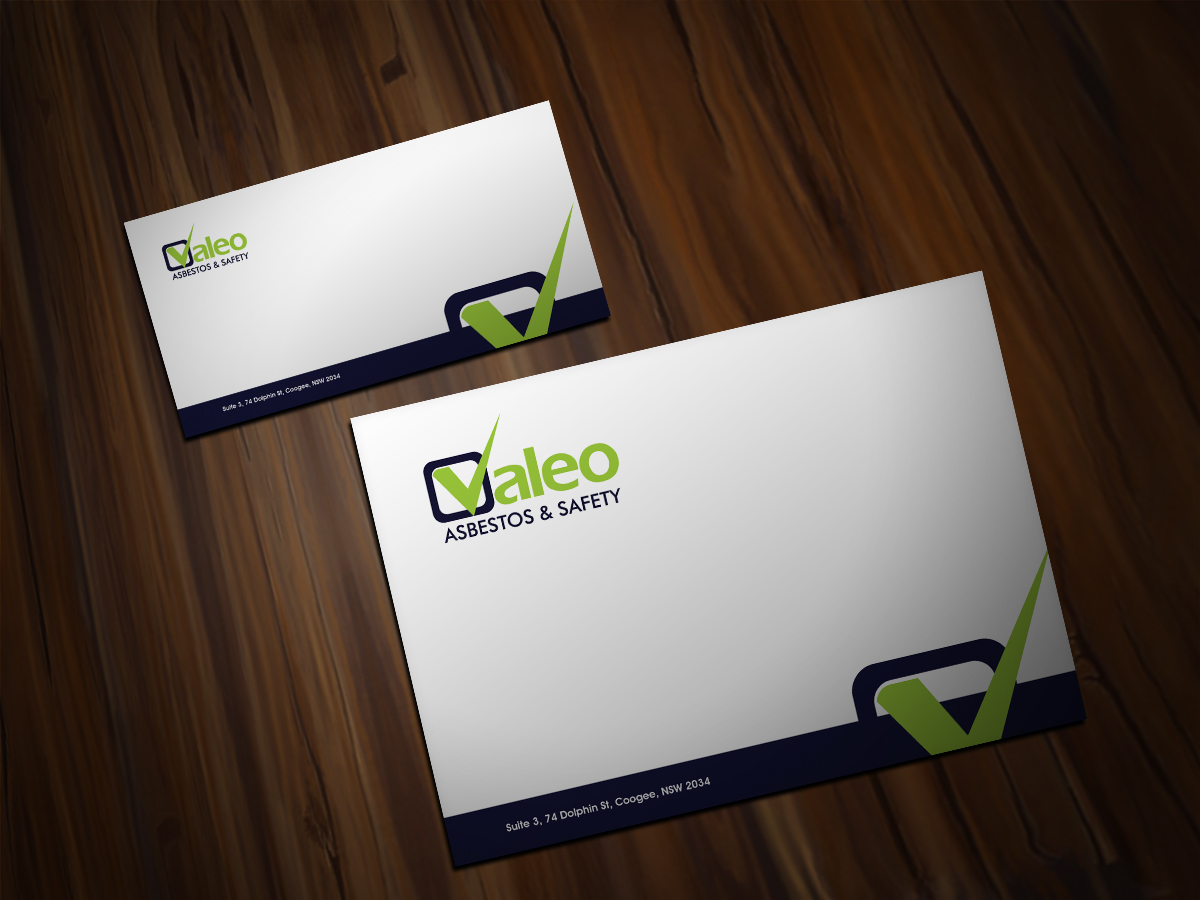 Diseño de Sobre por Scorpius design para Valeo Asbestos & Safety | Diseño #1827862