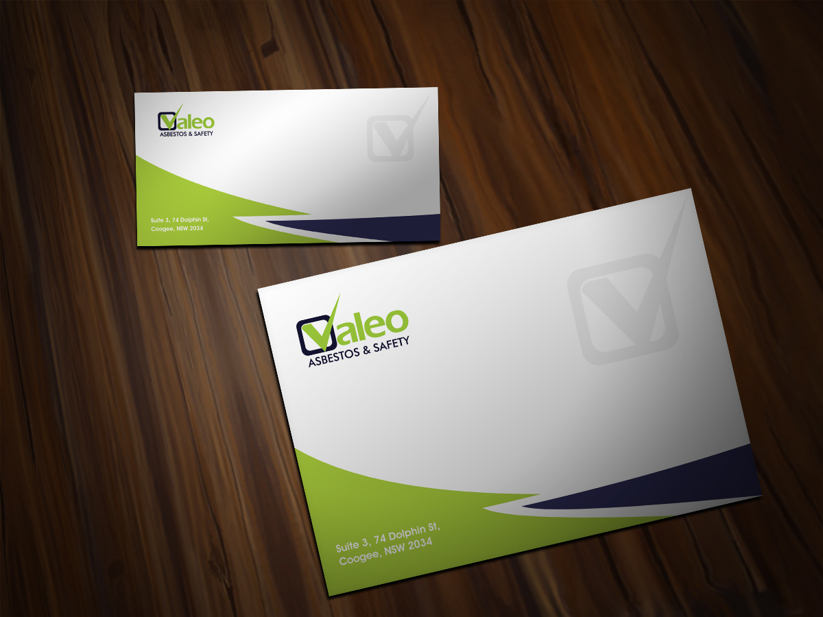 Envelope Design by Scorpius design for Valeo Asbestos & Safety | Design #1831993