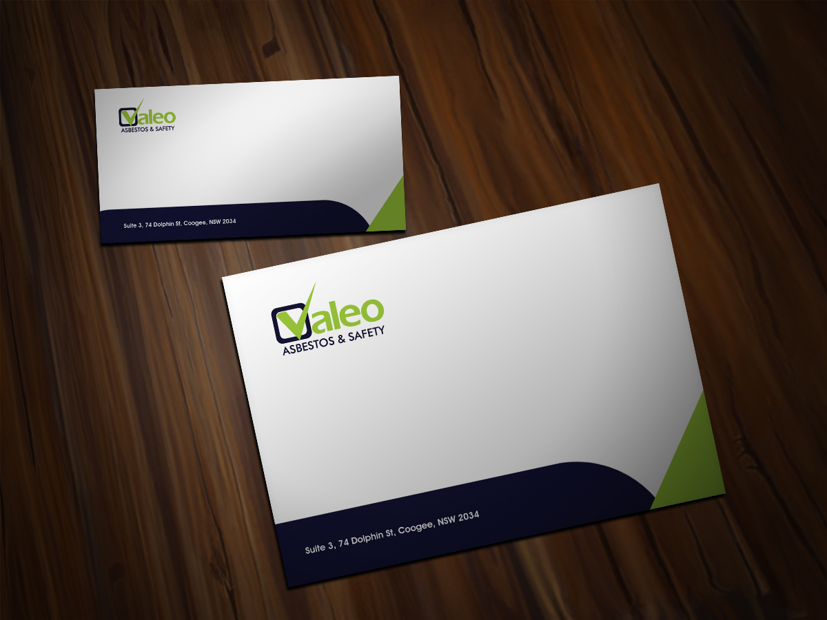 Envelope Design by Scorpius design for Valeo Asbestos & Safety | Design #1831994