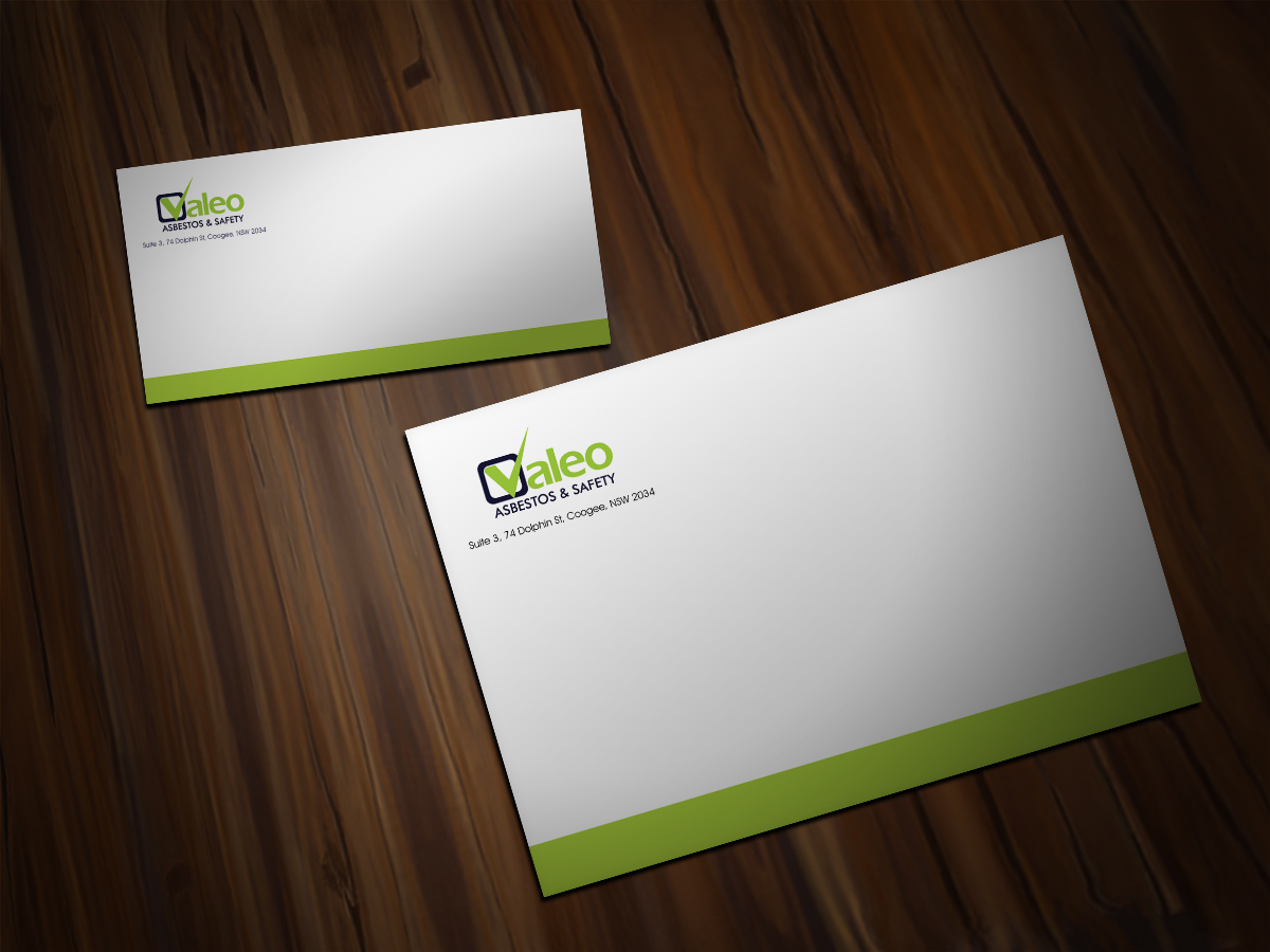 Diseño de Sobre por Scorpius design para Valeo Asbestos & Safety | Diseño #1837642