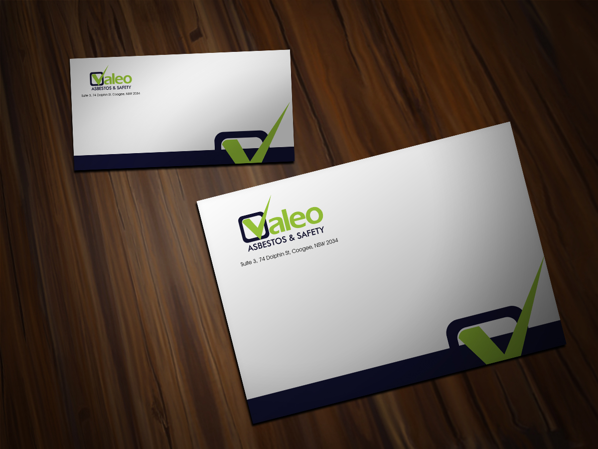 Envelope Design by Scorpius design for Valeo Asbestos & Safety | Design #1837646