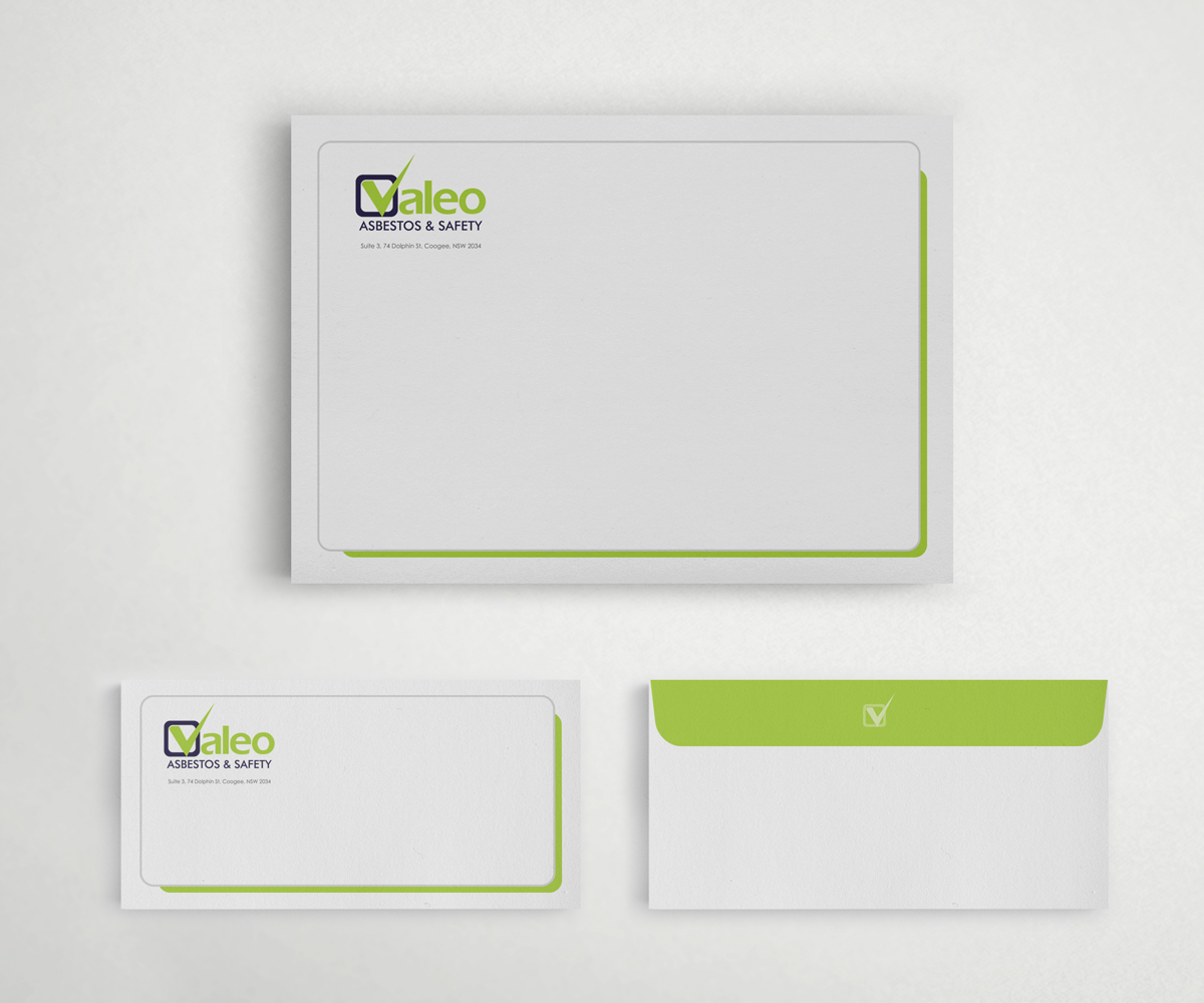 Envelope Design by logodentity for Valeo Asbestos & Safety | Design #1828474