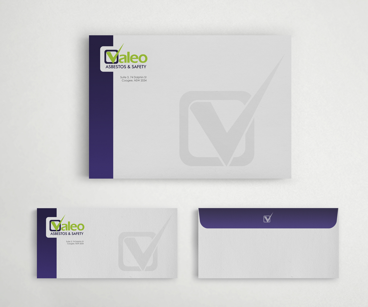 Envelope Design by logodentity for Valeo Asbestos & Safety | Design #1828560