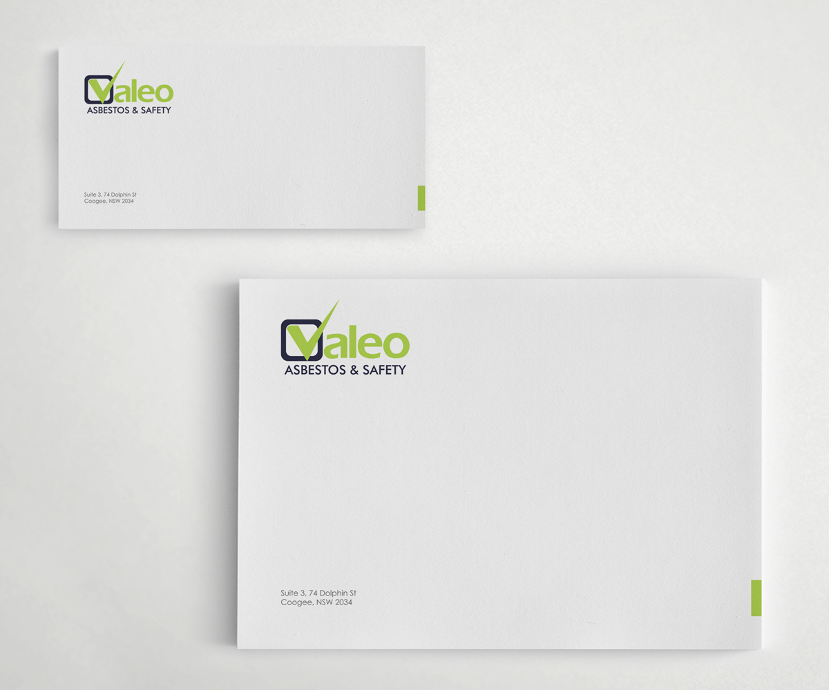 Envelope Design by logodentity for Valeo Asbestos & Safety | Design #1839129