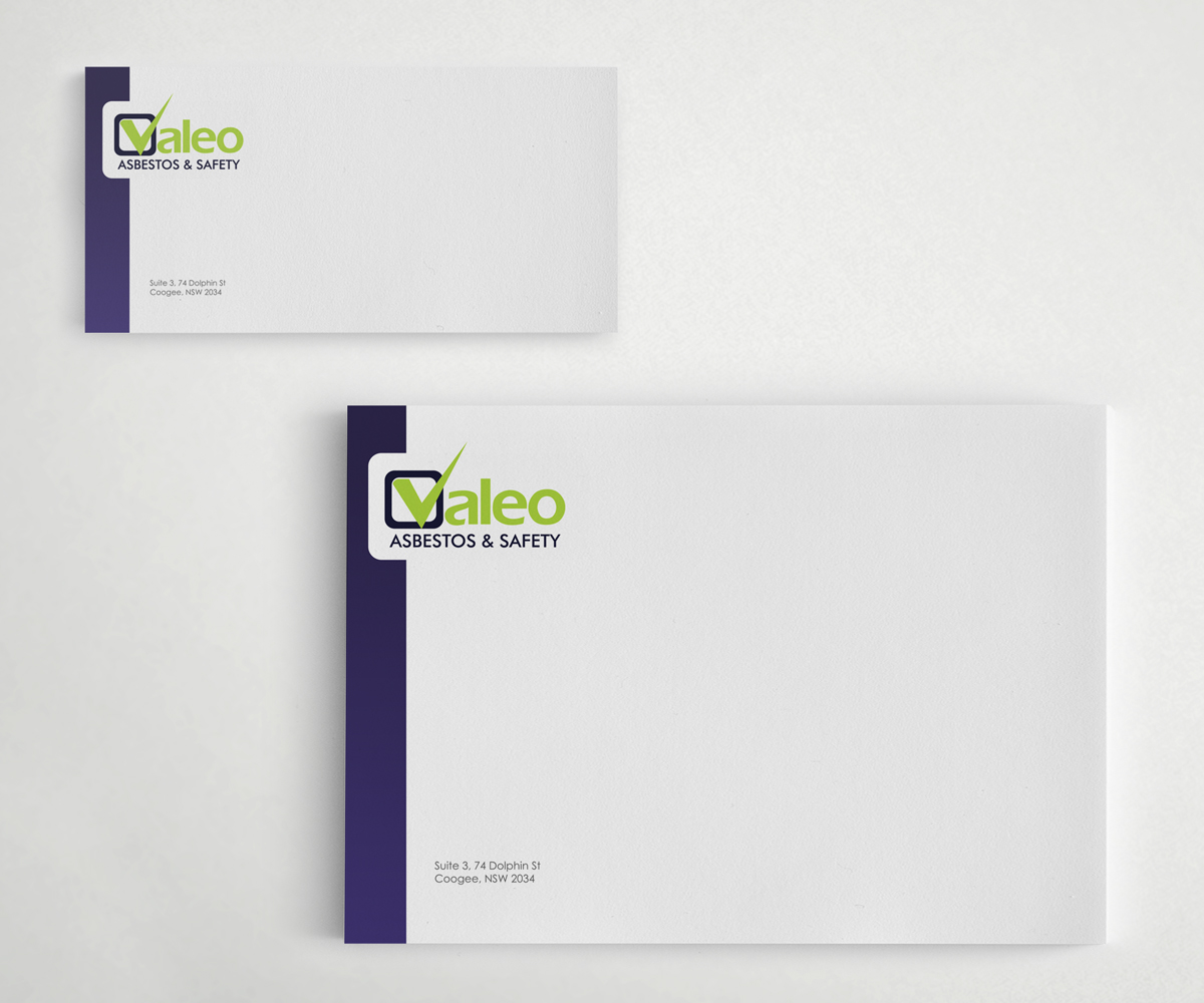 Envelope Design by logodentity for Valeo Asbestos & Safety | Design #1839169
