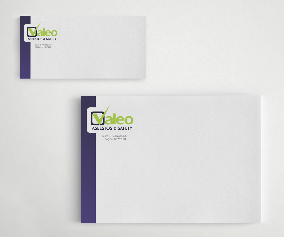 Envelope Design by logodentity for Valeo Asbestos & Safety | Design #1842125
