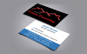 Business Card Design by tballest for Jarrett Mcneil''s Creative Carpentry | Design #7118117