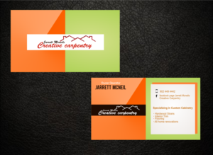 Business Card Design by vermosys for Jarrett Mcneil''s Creative Carpentry | Design #7122483