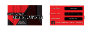 Business Card Design by Corvetta for Jarrett Mcneil''s Creative Carpentry | Design #7117865