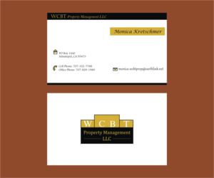 Business Card Design by Axaviy Design for WCBT Property Management LLC | Design: #7184588