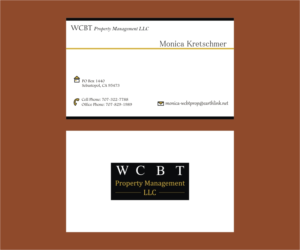 Business Card Design by Axaviy Design for WCBT Property Management LLC | Design: #7184609