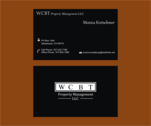 Business Card Design by Axaviy Design for WCBT Property Management LLC | Design: #7270019