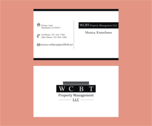 Business Card Design by Axaviy Design for WCBT Property Management LLC | Design: #7315282