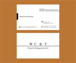 Business Card Design by Axaviy Design for WCBT Property Management LLC | Design: #7315376