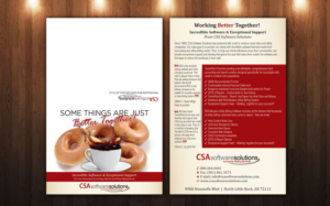 Postcard Design by Jackie Morrison for CSA Software Solutions | Design #7156442
