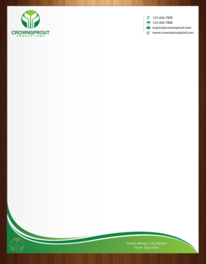 Letterhead Design by harmi_199 for Crownsprout Productions | Design: #7166497