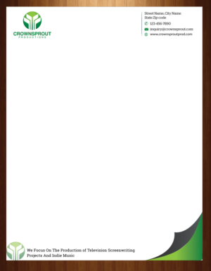 Letterhead Design by harmi_199 for Crownsprout Productions | Design: #7166503