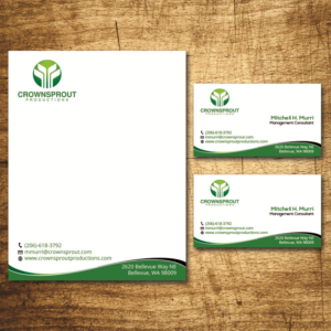 Letterhead Design by Verified artistry (Design garden) for Crownsprout Productions | Design: #7194567
