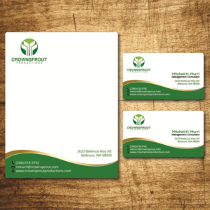 Letterhead Design by Verified artistry (Design garden) for Crownsprout Productions | Design: #7194572
