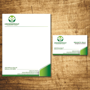 Letterhead Design by Verified artistry (Design garden) for Crownsprout Productions | Design: #7194578