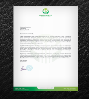 Letterhead Design by upwork for Crownsprout Productions | Design: #7176297