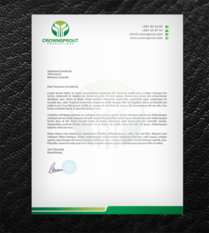 Letterhead Design by upwork for Crownsprout Productions | Design: #7176363